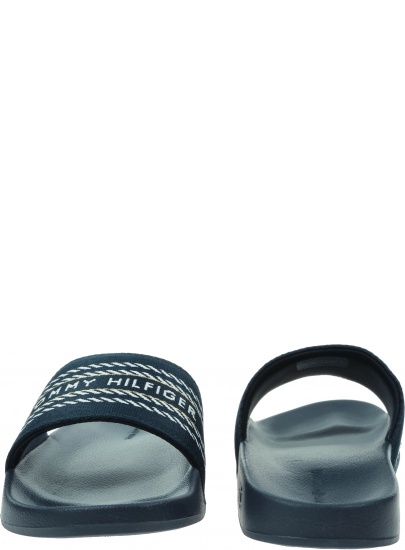 Klapki Damskie TOMMY HILFIGER Tommy Webbing Slide FW0FW07153 DW6