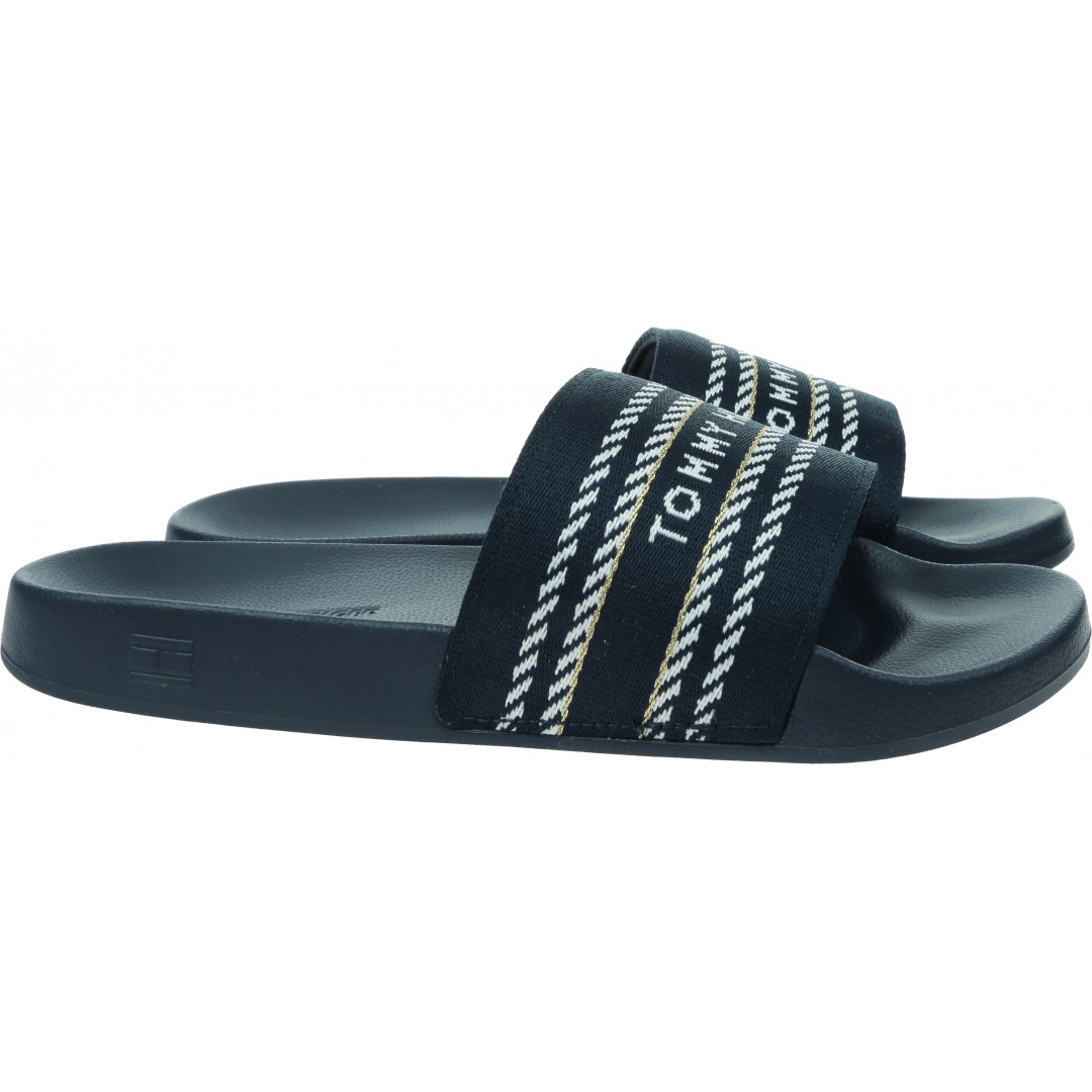 Klapki Damskie TOMMY HILFIGER Tommy Webbing Slide FW0FW07153 DW6