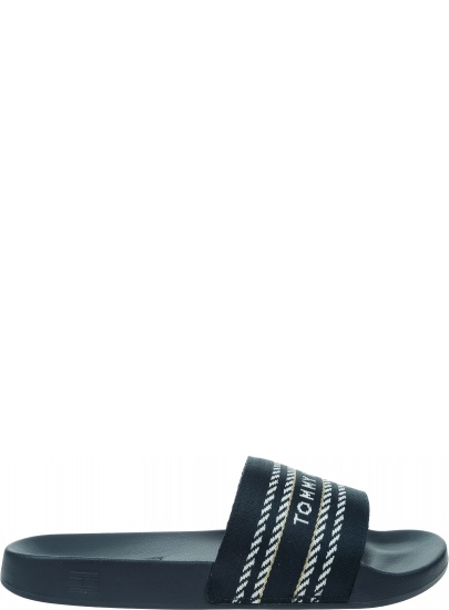 Klapki Damskie TOMMY HILFIGER Tommy Webbing Slide FW0FW07153 DW6