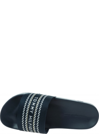 Klapki Damskie TOMMY HILFIGER Tommy Webbing Slide FW0FW07153 DW6