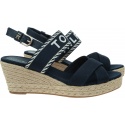 Espadryle TOMMY HILFIGER Seasonal Webbing Mid Wedge FW0FW07091 DW6