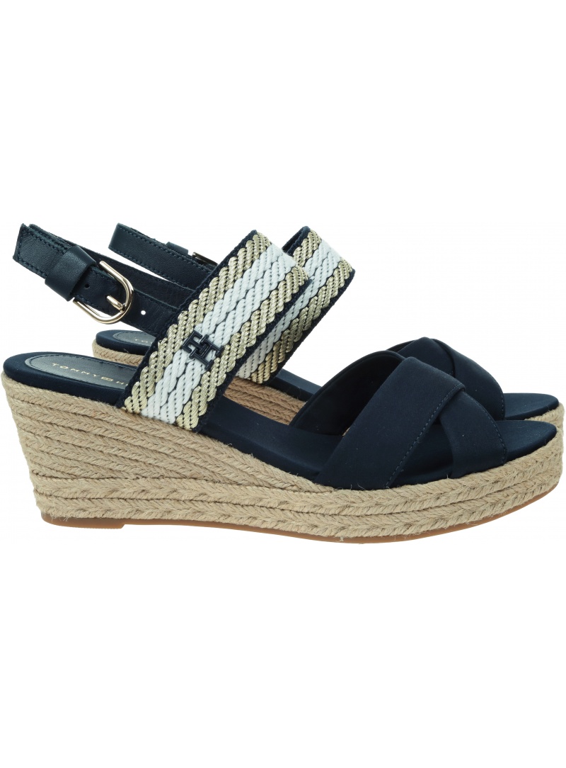 TOMMY HILFIGER Golden Webbing Mid Wedge FW0FW07090 DW6