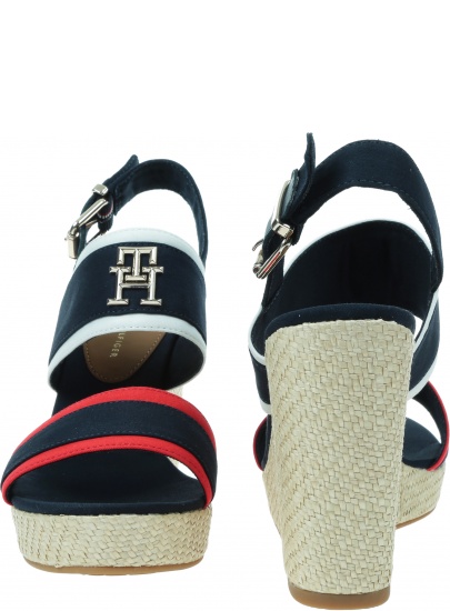 Espadryle Damskie TOMMY HILFIGER Rwb Feminine Wedge FW0FW07180 0GY