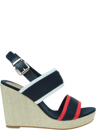 Espadryle Damskie TOMMY HILFIGER Rwb Feminine Wedge FW0FW07180 0GY