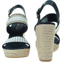 Espadryle Damskie TOMMY HILFIGER Golden Webbing Wedge FW0FW07089 DW6