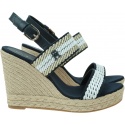 Espadryle Damskie TOMMY HILFIGER Golden Webbing Wedge FW0FW07089 DW6