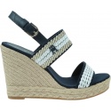 Espadryle Damskie TOMMY HILFIGER Golden Webbing Wedge FW0FW07089 DW6