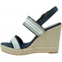 Espadryle Damskie TOMMY HILFIGER Golden Webbing Wedge FW0FW07089 DW6