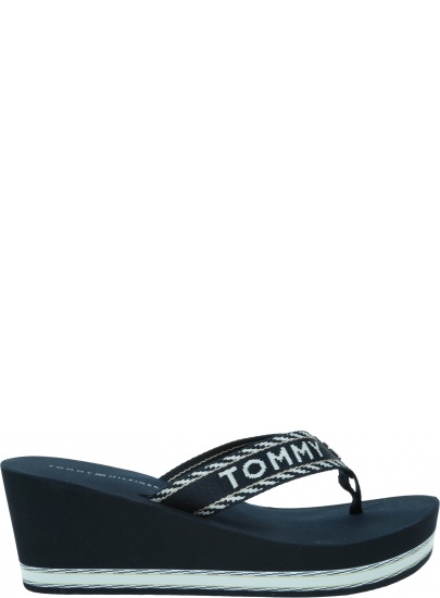 Japonki Damskie Na Koturnie TOMMY HILFIGER Tommy Webbing Wedge Sandal