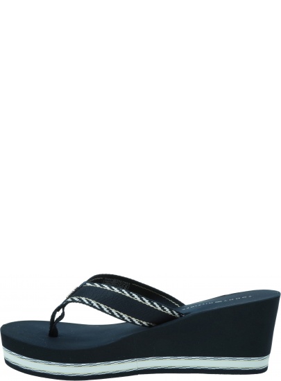 Japonki Damskie Na Koturnie TOMMY HILFIGER Tommy Webbing Wedge Sandal