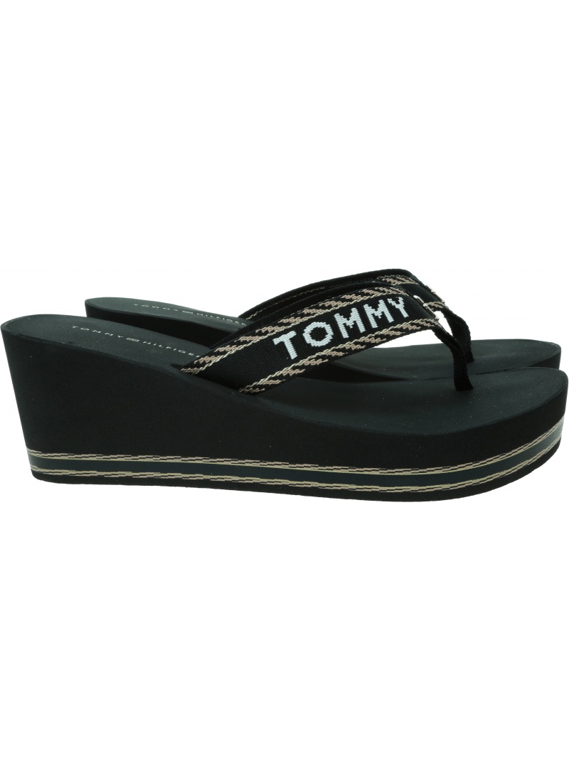 Japonki Damskie Na Koturnie TOMMY HILFIGER Tommy Webbing Wedge Sandal