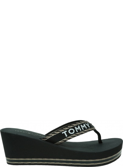 Japonki Damskie Na Koturnie TOMMY HILFIGER Tommy Webbing Wedge Sandal
