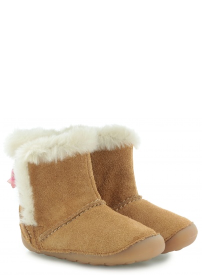 KOZACZKI CLARKS LITTLE SNUG TAN SUEDE