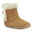 KOZACZKI CLARKS LITTLE SNUG TAN SUEDE