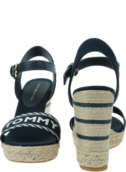 Espadryle Damskie TOMMY HILFIGER Seasonal Webbing Wedge FW0FW07088 DW6