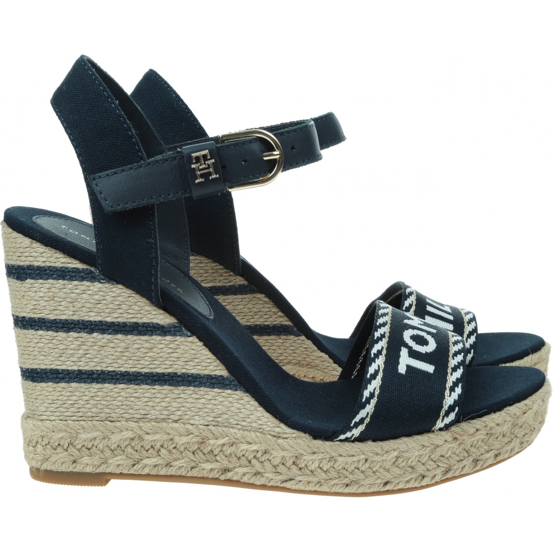 Espadryle Damskie TOMMY HILFIGER Seasonal Webbing Wedge FW0FW07088 DW6