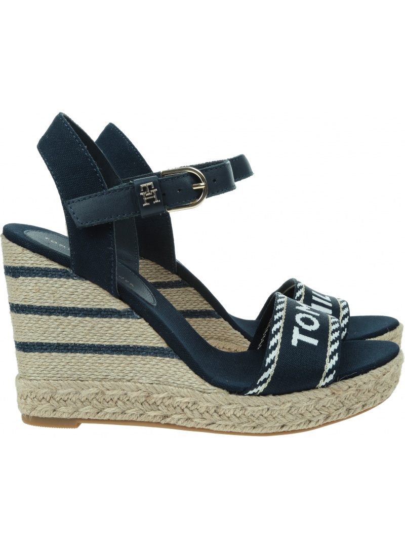 Espadryle Damskie TOMMY HILFIGER Seasonal Webbing Wedge FW0FW07088 DW6