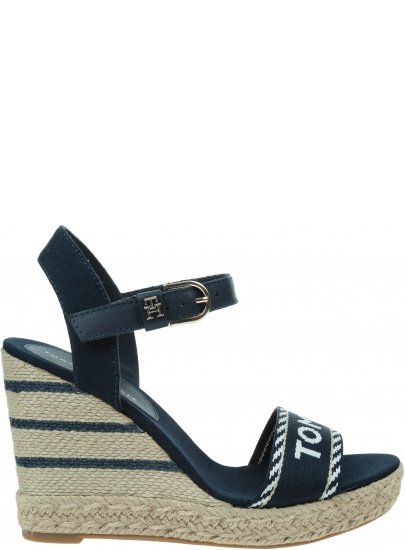 Espadryle Damskie TOMMY HILFIGER Seasonal Webbing Wedge FW0FW07088 DW6