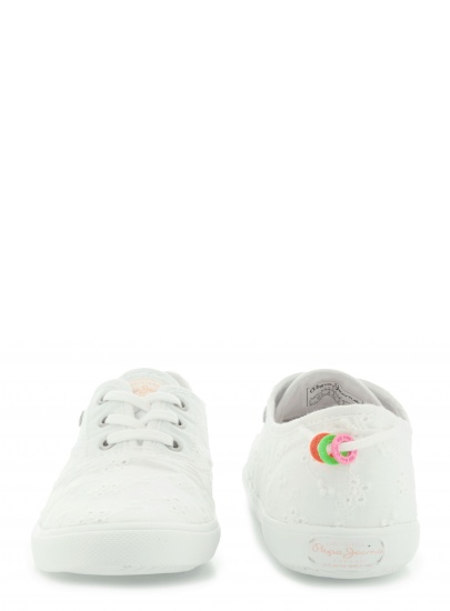 TRAMPKI PEPE JEANS SOHO EMBROIDERY WHITE