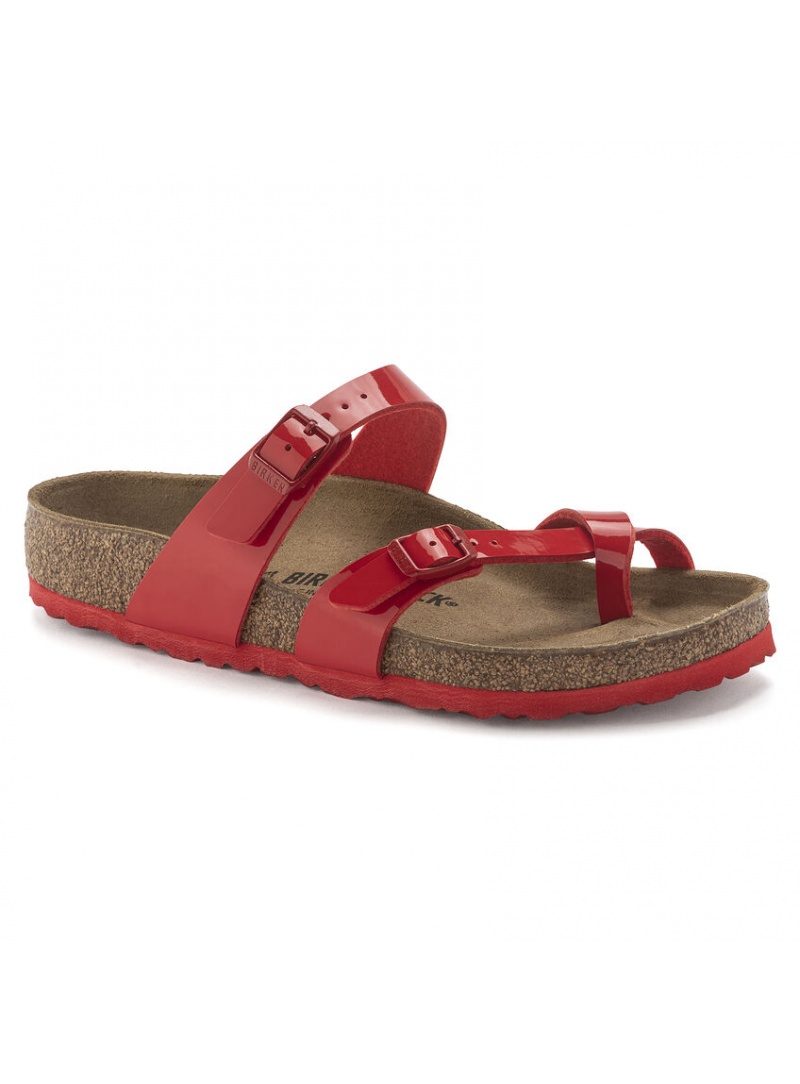 Klapki BIRKENSTOCK Mayari BF Patent Cherry 1023985 Klapki BIRKENSTOCK Mayari BF Patent Cherry 1023985