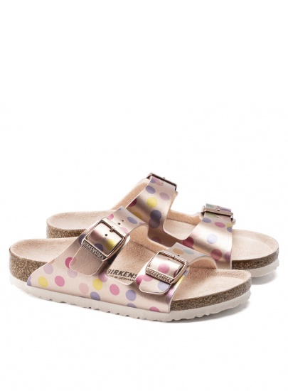 Klapki BIRKENSTOCK Arizona Kids BF Metallic Dots Copper 1021694