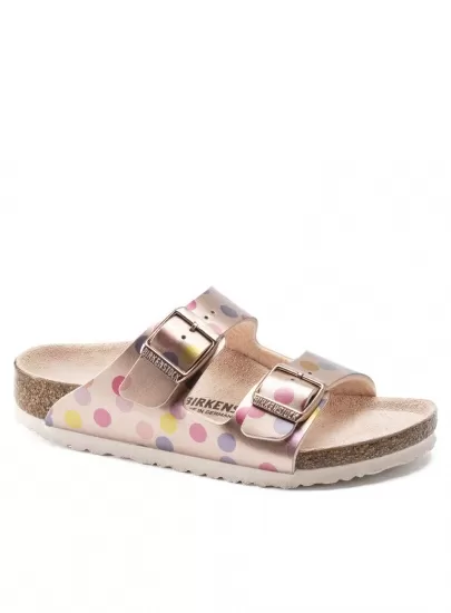 Klapki BIRKENSTOCK Arizona Kids BF Metallic Dots Copper 1021694