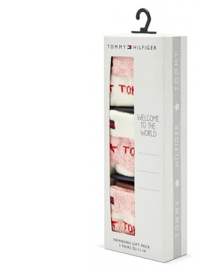 Skarpetki Niemowlęce TOMMY HILFIGER Th Baby Sock 3P Newborn Giftbox