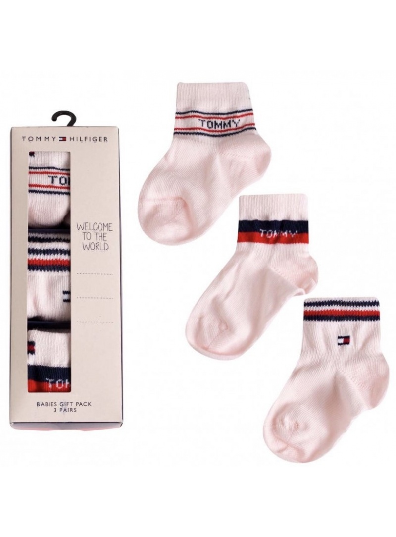 Skarpetki Niemowlęce TOMMY HILFIGER Th Baby Sock 3P Giftbox 701222674 003