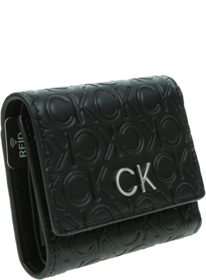 Portfel Damski CALVIN KLEIN Re-Lock Trifold XS K60K611321 BAX