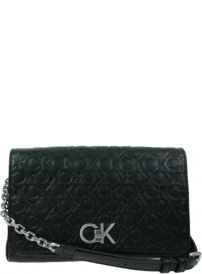 Torebka CALVIN KLEIN Re-Lock Shoulder Bag Md - Emb K60K611061 BAX