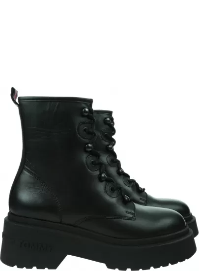 Glany Botki TOMMY JEANS Tjw Lace Up Boot Chunky EN0EN02404 BDS