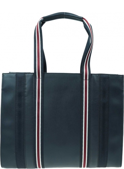 Torebka TOMMY HILFIGER Th Identity Med Tote Corp AW0AW15882 0GY