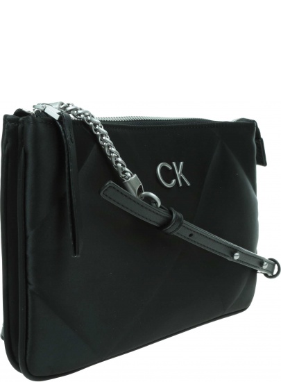 Torebka Satynowa CALVIN KLEIN Re-Lock Quilt Crossbody K60K611299 BAX