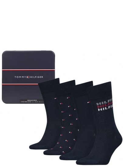 Zestaw Skarpetki Męskie TOMMY HILFIGER 701222193 001 Th Men Sock 4P Tin