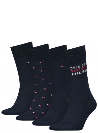 Zestaw Skarpetki Męskie TOMMY HILFIGER 701222193 001 Th Men Sock 4P Tin