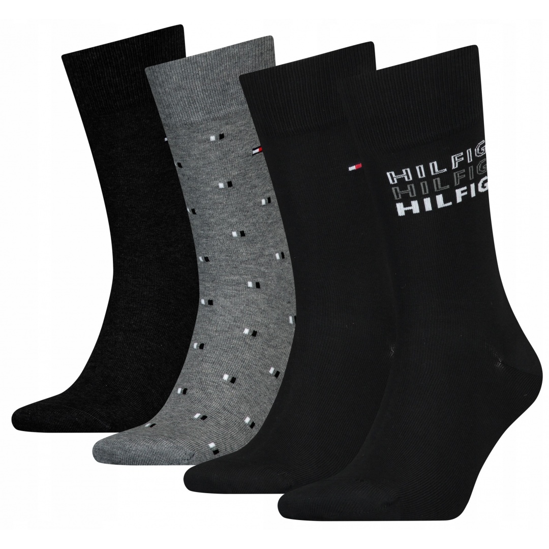 Zestaw Skarpetki Męskie TOMMY HILFIGER 701222193 002 Th Men Sock 4P Tin