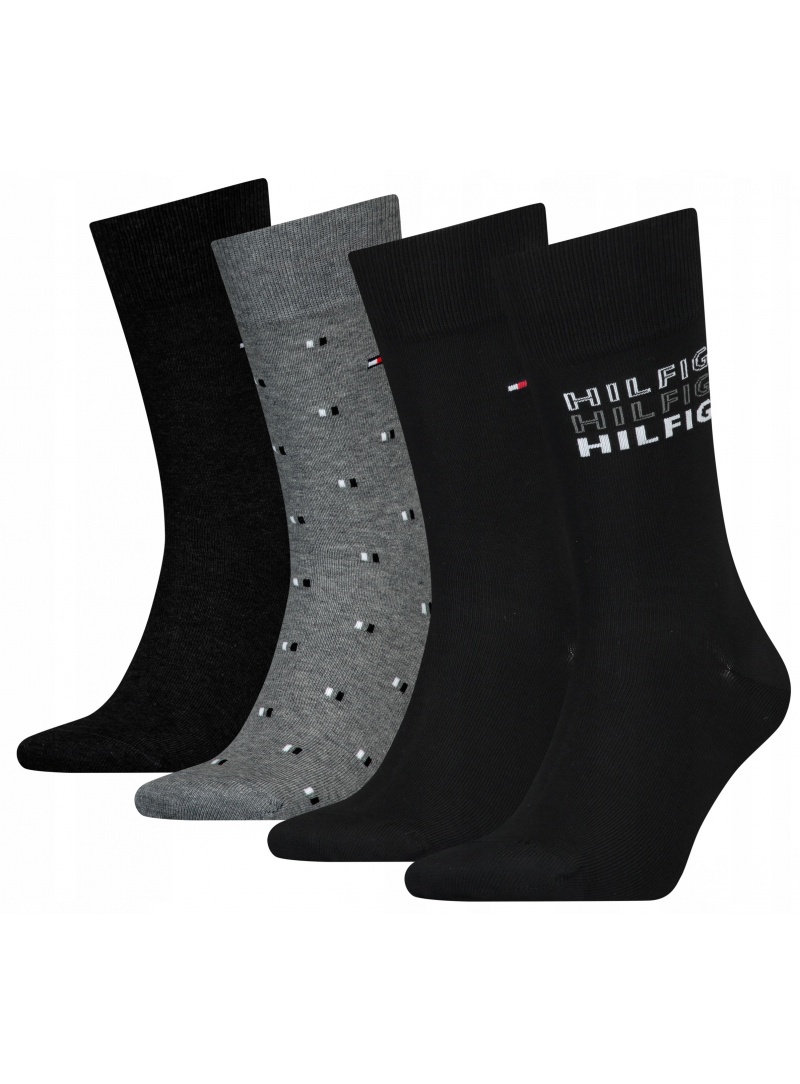 Zestaw Skarpetki Męskie TOMMY HILFIGER 701222193 002 Th Men Sock 4P Tin