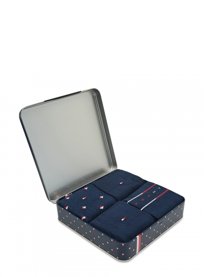 Skarpetki Męskie TOMMY HILFIGER 701218308 001 TH Men Sock 4P Tin Giftbox