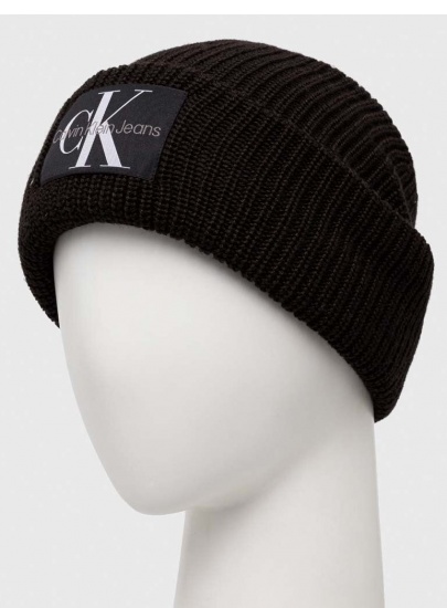 Czapka CALVIN KLEIN JEANS Monologo Patch Beanie K50K506242 BDS