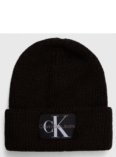 Czapka CALVIN KLEIN JEANS Monologo Patch Beanie K50K506242 BDS