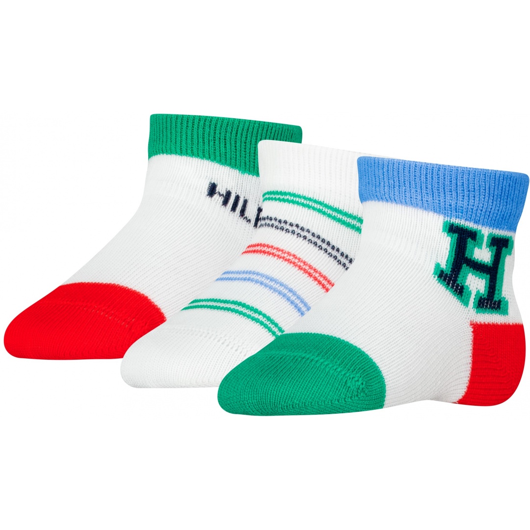 Skarpetki Niemowlęce TOMMY HILFIGER Th Baby Sock 3P Giftbox 701227328 001