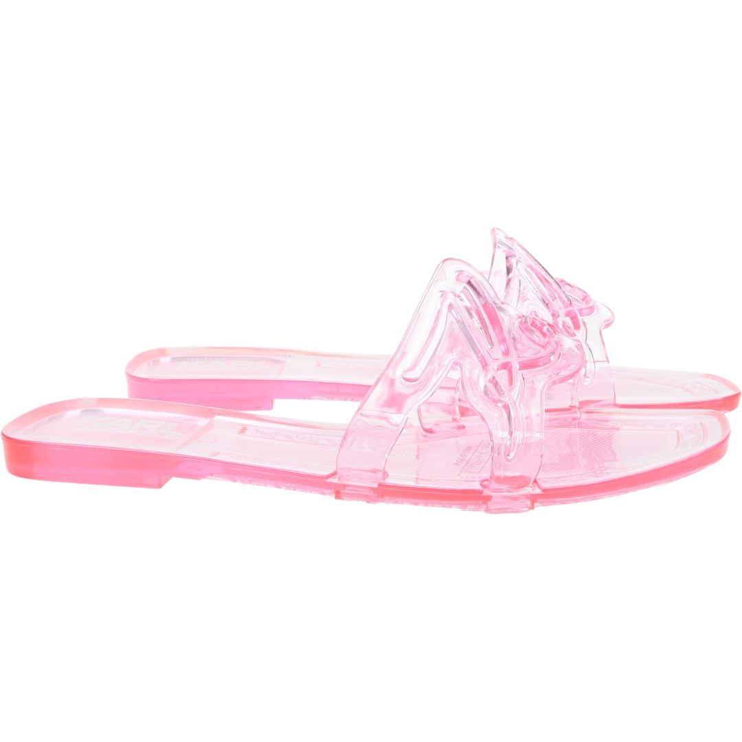 Klapki KARL LAGERFELD Jelly Signature Slide KL80008T VLP