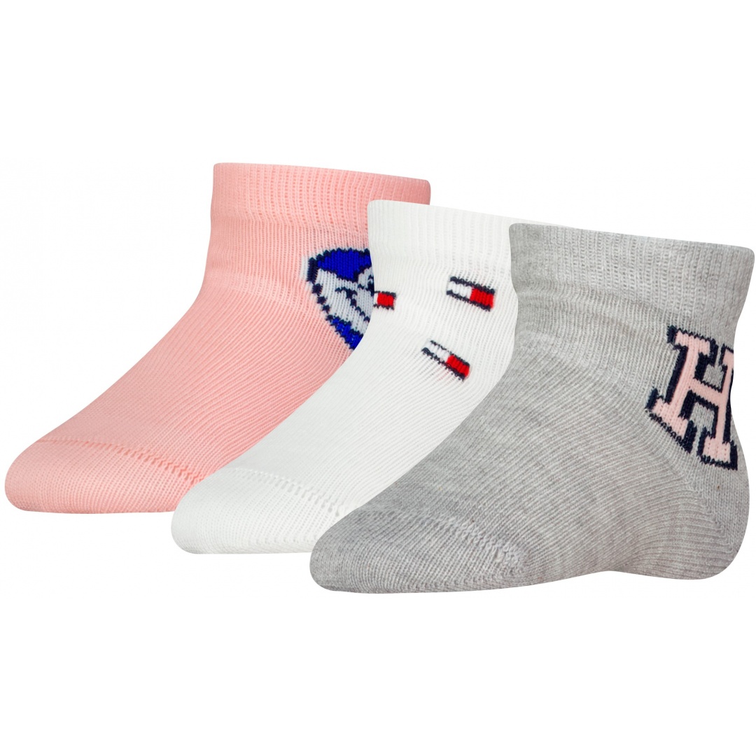 Skarpetki Niemowlęce TOMMY HILFIGER Th Baby Sock 3P Giftbox 701227697 003