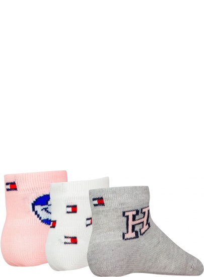 Skarpetki Niemowlęce TOMMY HILFIGER Th Baby Sock 3P Giftbox 701227697 003