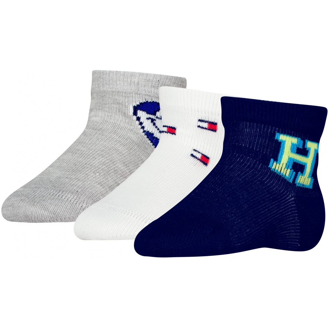 Skarpetki Niemowlęce TOMMY HILFIGER Th Baby Sock 3P Giftbox 701227697 002