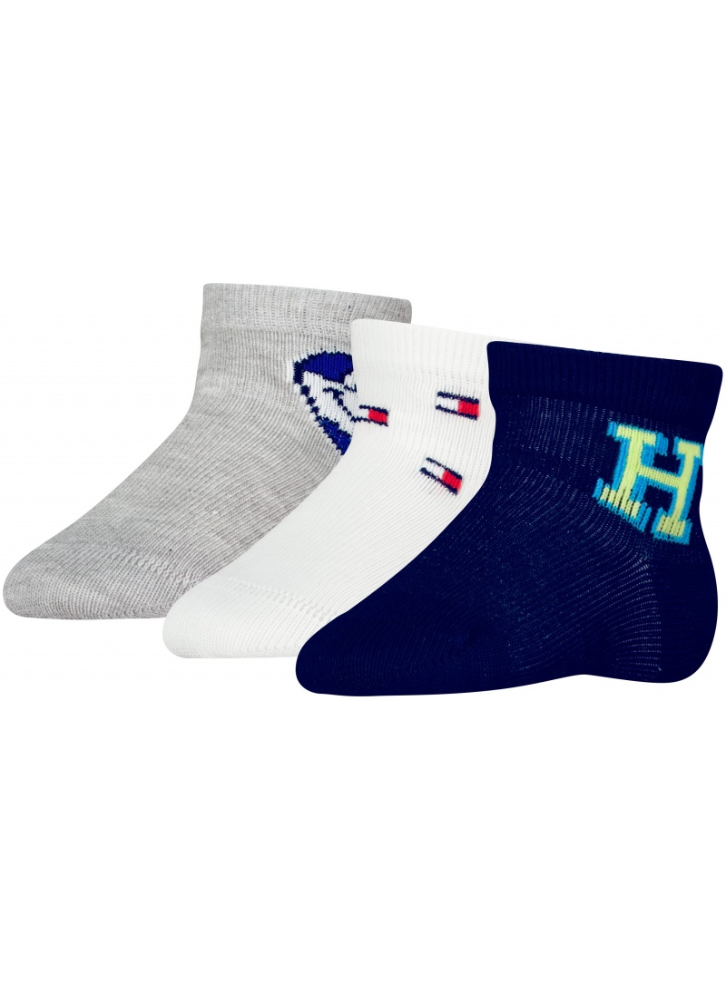 Skarpetki Niemowlęce TOMMY HILFIGER Th Baby Sock 3P Giftbox 701227697 002