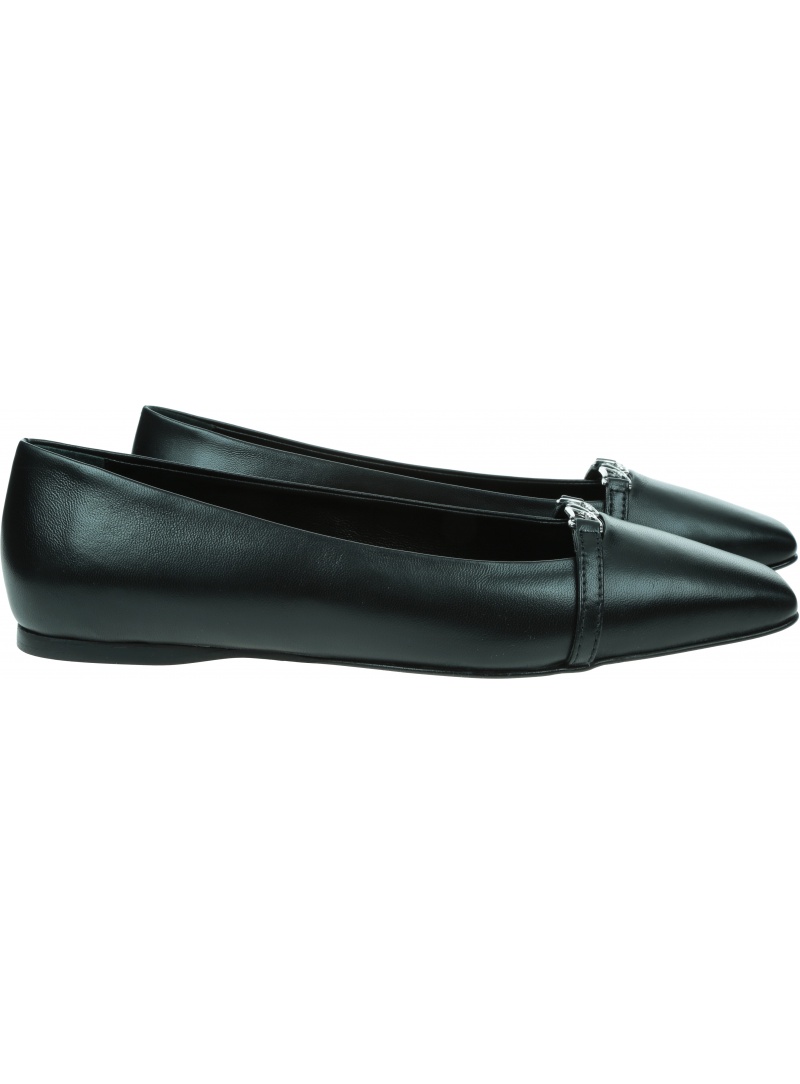 Balerinki KARL LAGERFELD Konnie Square Toe Pump KL40180 00S