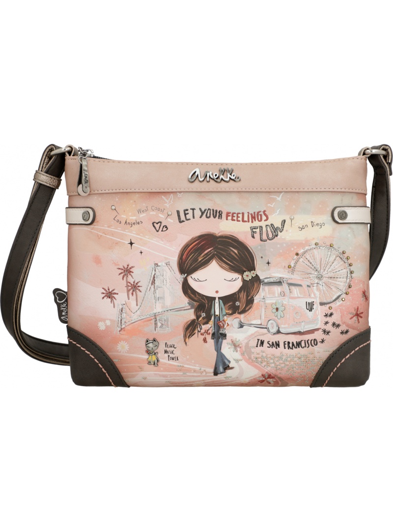 ANEKKE Peace & Love Synthetic Crossbody Bag 38823-701