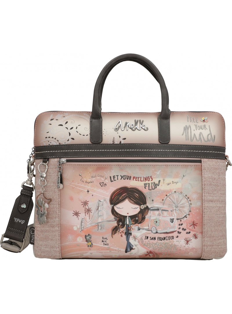 ANEKKE Peace & Love Synthetic Briefcase 38826-110