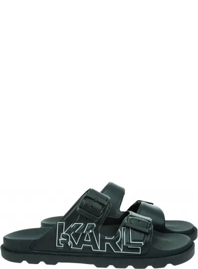 Klapki KARL LAGERFELD Kondo Tred Karl 2-Strap Sandal KL70978 V00